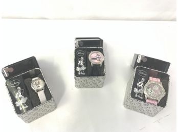 Three Minnie Mouse Disney Kids Watches - New