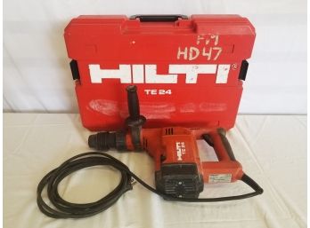 Hilti TE24 Rotary Hammer Drill With Case & Manual