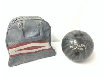 The Pearl Brunswick Bowling Ball W/ Bag