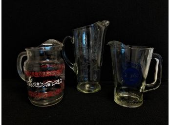 Selection  Of Three Vintage Serving  Pitchers