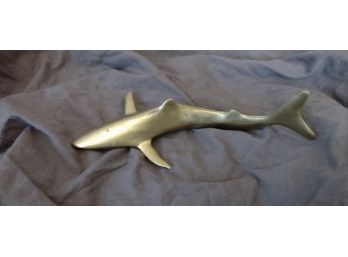 Vintage Solid Brass Shark