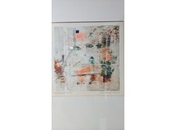 Intriguing Abstract Lithograph Signed And Titled By Davidson