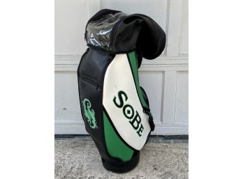 SoBe Beverage Swag Promotional Leather Golf Bag