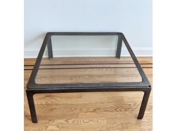 Glass & Brushed Nickel Coffee Table - Nice Quality!!