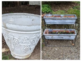 2 Great Planters, One For Herbs The Other For Small Trees Or Tomatoes?