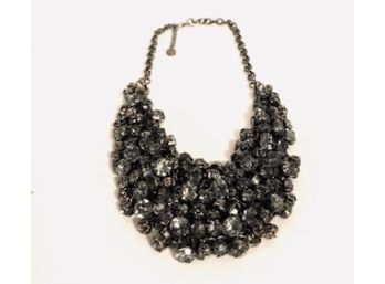 Rhinestone Cluster Bib-style Necklace By The Loft