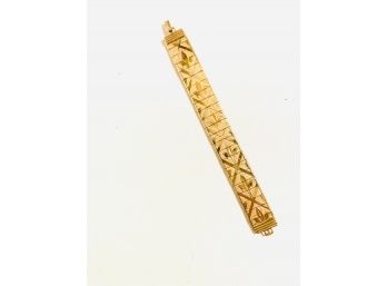 Gold Tone Fleur-de-lis Bracelet