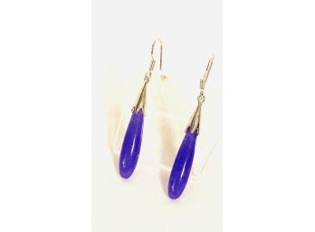 Grape-colored Purple Dangle Drop Fashion Earrings