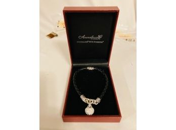 Annaleece By Devries Swarovski Encrusted Charm Bracelet