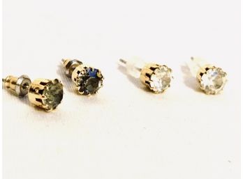 Two Pairs Of Stud Earrings