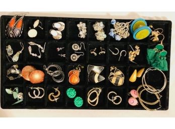 Collection Of 33 Matched Pairs Of Earrings