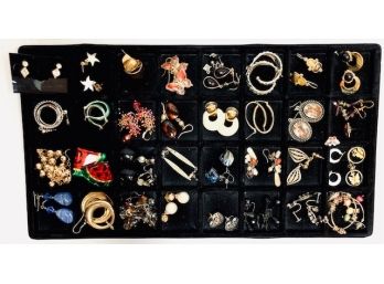 Collection Of 35 Matched Pairs Of Earrings