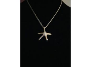 Tiffany And Co. Sterling Silver Starfish Necklace