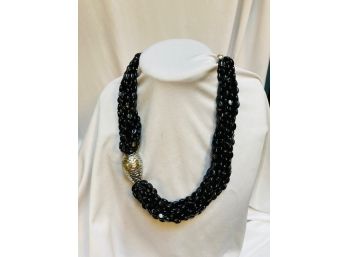 Asymmetrical Multi-strand Statement Necklace