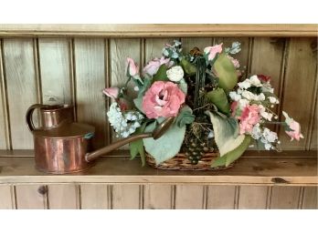 Copper Watering Can & Flower Arrangement