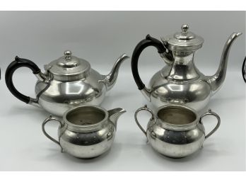 C.B.&S. Ltd Sheffield Don Pewter 4 Pc Coffee Set