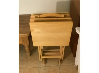 Wood Snack Tables  W/stand