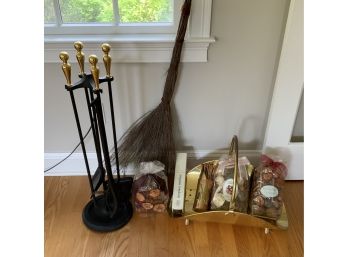 Fireplace Tools, Wood Basket, Potpourri & More