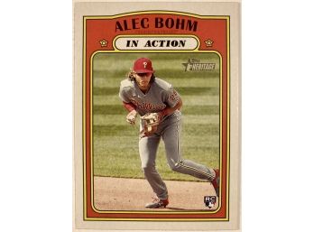 Alec Bohm RC - '21 Topps Heritage 'In Action' Card