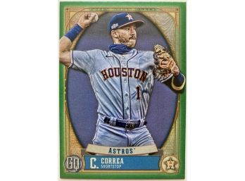 Carlos Correa '21 Topps Gypsy Queen Green Parallel Card