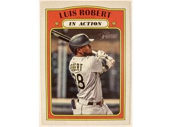 Luis Robert  '21 Topps Heritage 'In Action' Card