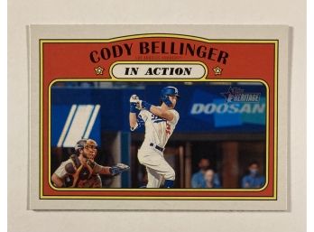 Cody Bellinger '21 Topps Heritage 'In Action' Card