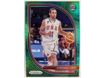 Steph Curry '20-21 Panini Prizm USA Basketball Green Parallel