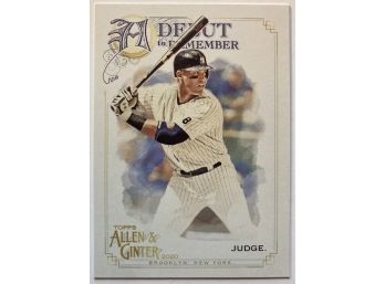 Aaron Judge '20 Topps Allen & Ginter 'A Debut To Remember'