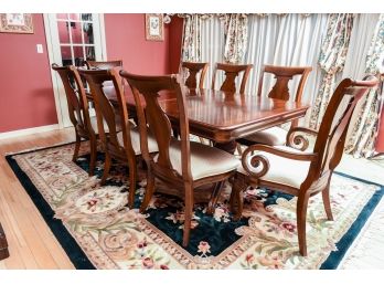 Universal Furniture International Double Pedestal Dining Room Table And Eight Chairs