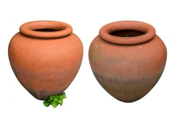 Pair Of Large Pottery Planters*