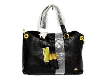 NEW! OrYany Black Leather Handbag With Original Dust Bag