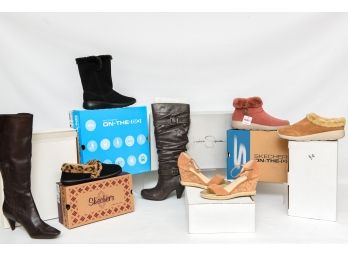 NEW! Collection Of Designer Boots, Shoes And Slippers (Size 8.5 )