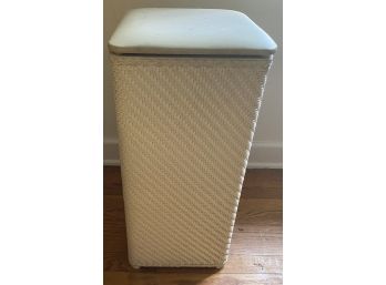 Small White Vinyl Hamper