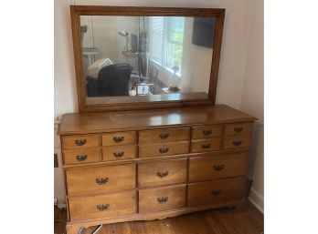 Maple Chest And Mirror