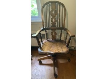 Conant Ball Rolling Oak Office Chair