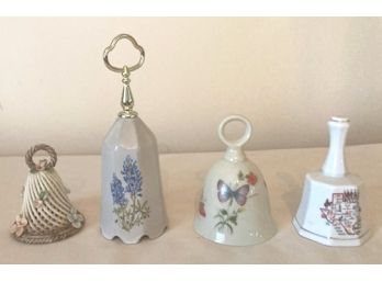 Collection Of 4 Porcelain Bells