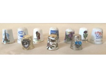 10 Porcelain Thimbles