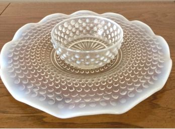 Hobnail Oplasecent Chip & Dip Set