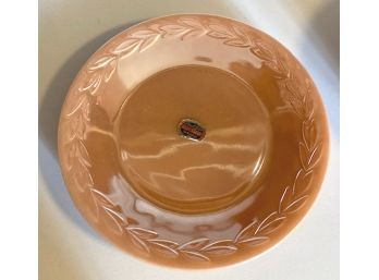 FOUR 'Peach Lustre' 9' Plates  WITH LABELS!