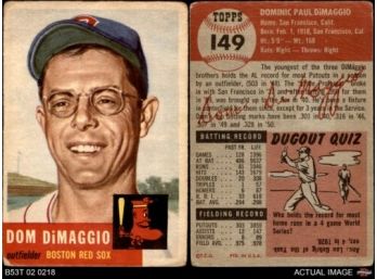 Dom Dimaggio Vintage Baseball Card Topps #149