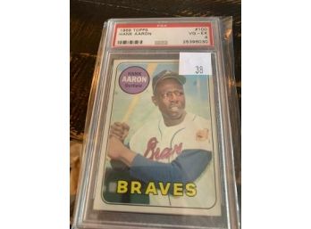 1969 Hank Aaron #100 Vg-ex 4 Psa Topps Vintage Baseball Card