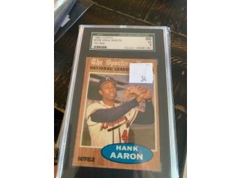 Hank Aaron Sporting News #394 Topps 60 Ex 5 SGC 60