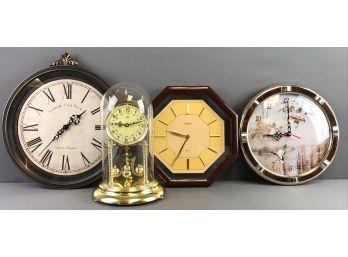 Group Of 4 Assorted Clocks