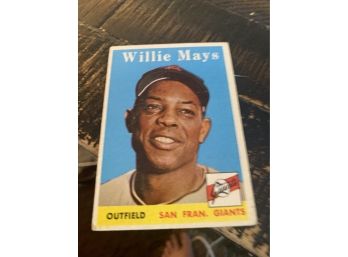 Willie Mays  Vintage Baseball Card #5 From Topps