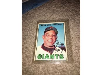 Willie Mays  Vintage Baseball Card #200 From Topps 1967