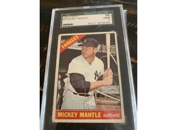 1966 Topps Mickey Mantle #50 -  SGC 10 Poor 1