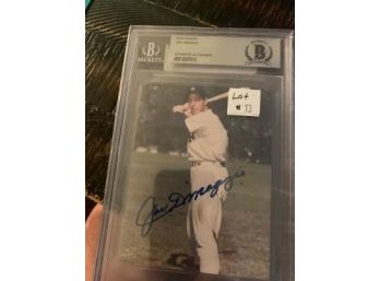 Photo Joe Dimaggio Signed Beckett Comfirmed