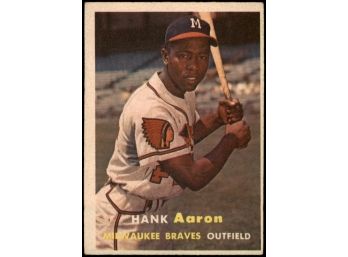 Hank Aaron 1957  Vintage Topps Baseball Card #20