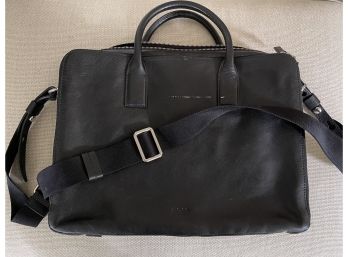 Hugo Boss Document Case In Italian Leather W Detachable Shoulder Strap