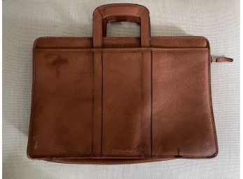 Vintage Ashton & Hayes Brown Leather Drop Handle Portfolio